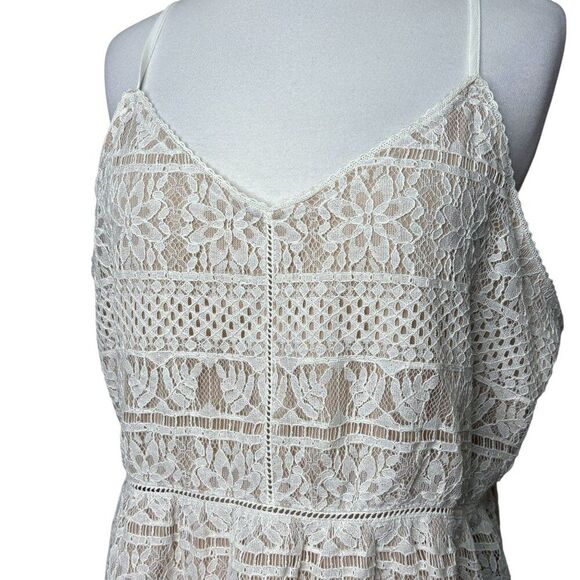 Maurices Lace Tank  Plus Size 1 Cream and Tan New With Tag - Picture 8 of 8